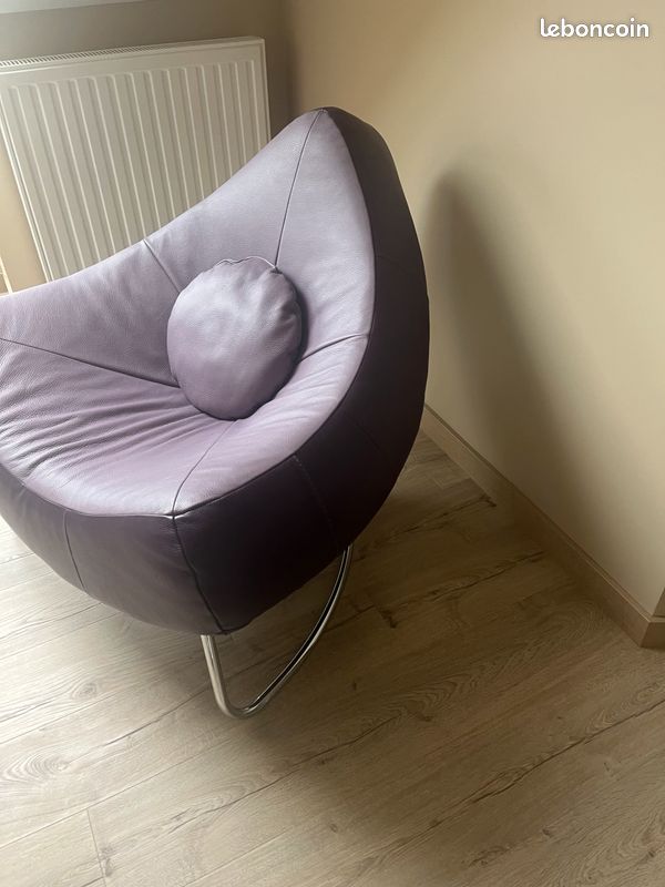 Fauteuil design Chili Rom en cuir (image 3)