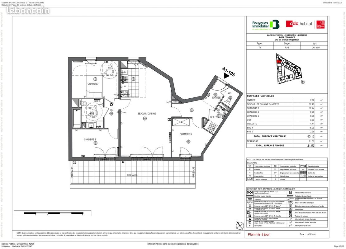 Appartement 4 pièces 83 m² · à Bois-Colombes · 83 m² · 538 000 €
