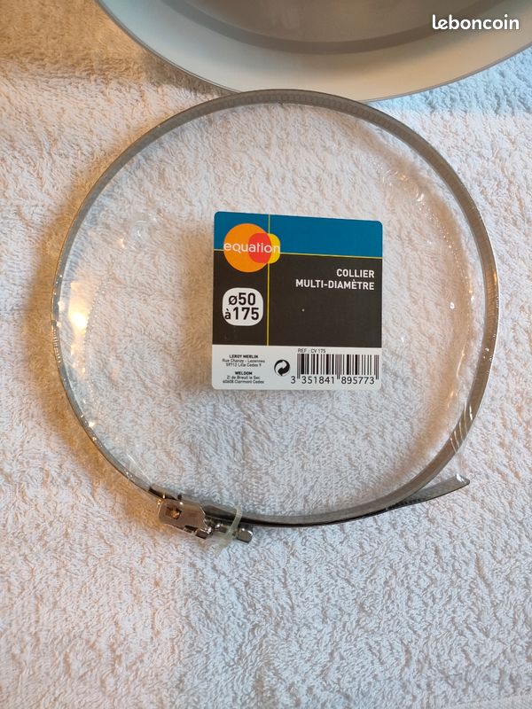 Réduction conique 150/125 pour bouche d'aération et collier plat variable de50 à 175 (image 2)