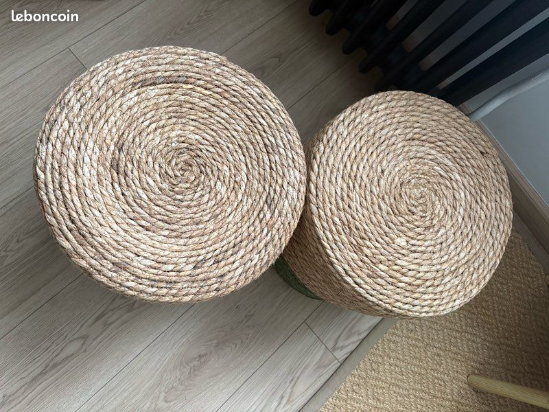 2 Poufs en osier (image 2)