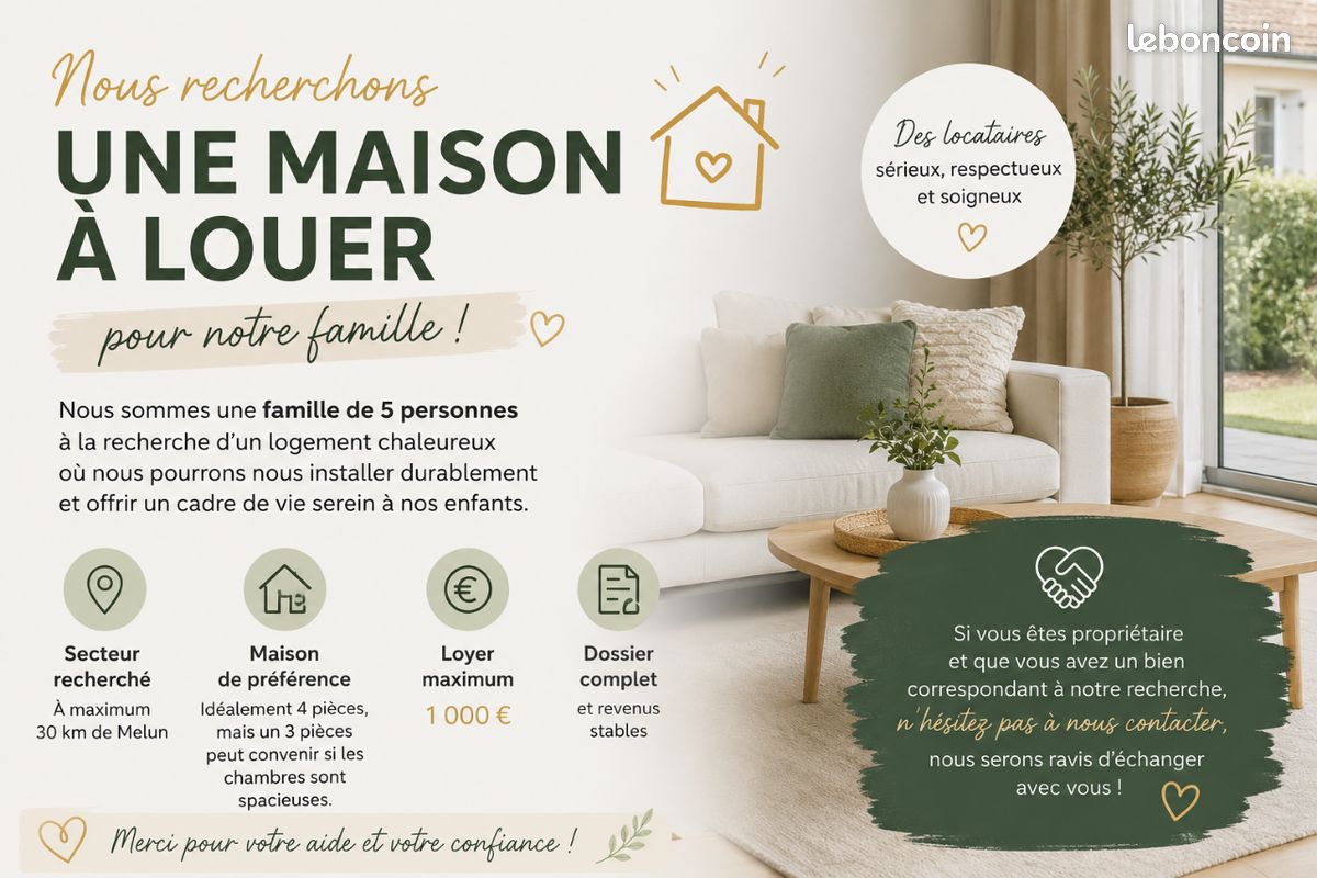Maison 4 pièces 70 m² · à Melun · 70 m² · 1 000 €
