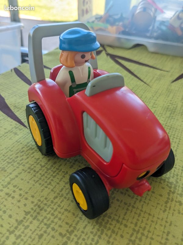 Playmobil 1.2.3 tracteur agricultrice (image 1)
