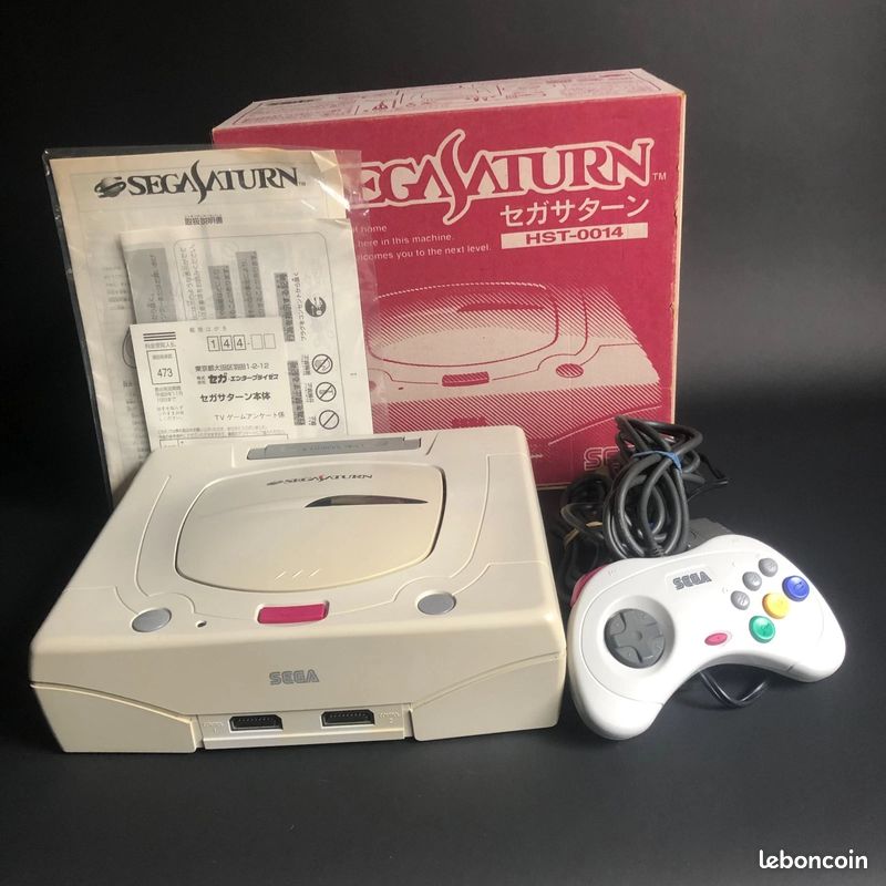 Console Sega Saturn V2 Blanche NTSC-J - Boîte, Notice + 3 Jeux - Japon
