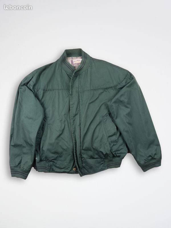 73DAH Veste Teddy vert bouteille vintage, XL, 100% coton Vêtements