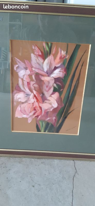 Tableau aquarelle fleurs signé Simone Gaudin (image 2)
