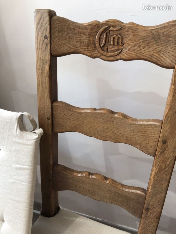Lot chaises chene massif (image 3)