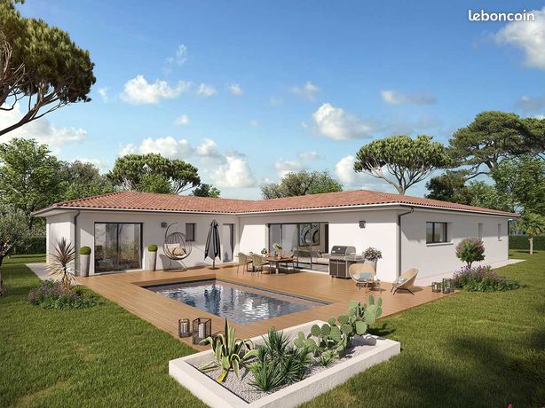Maison neuve 120 m² en L à Le Burgaud (31330) – terrain viabilisé 814 m² 4 chambres suite parentale 2 salles de bains proche écoles et commodités