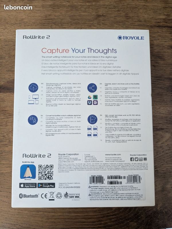Royole - Bloc-notes Connecté Rowrite 2 - Beige à Prix
