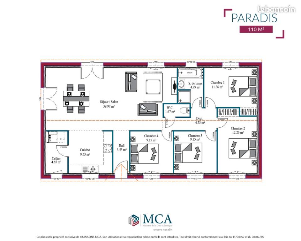 Maison 4 pièces 90 m² - Bergerac 24100 (image principale 6)