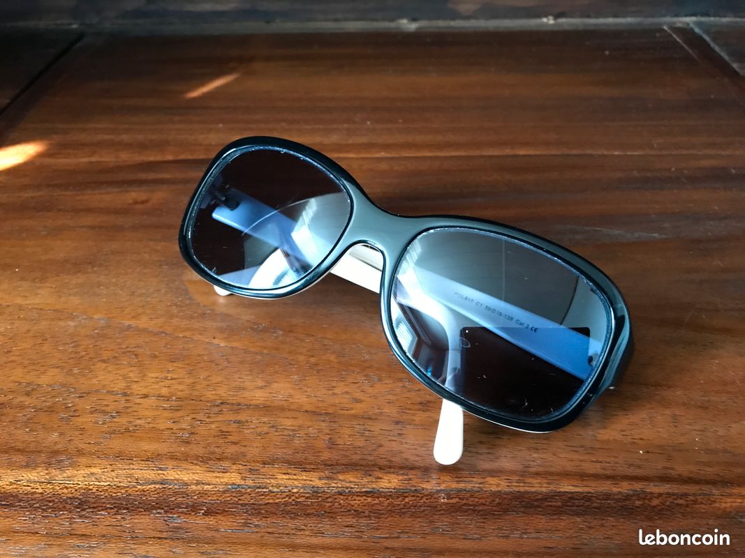 Lunettes de soleil bicolores noir / blanc (image 1)