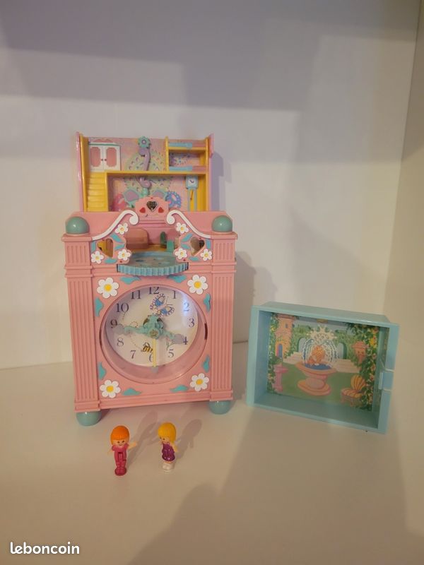 Polly Pocket Bluebird 1991 - Funtime Clock - Maison Miniature Avec Horloge Fonctionnelle