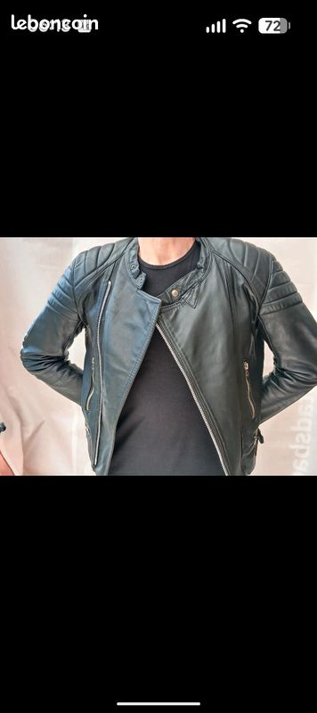 Blouson cuir vintage moto (image 8)