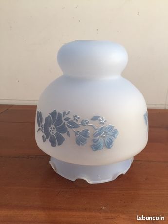 Abat-Jour, Globe en verre bleu