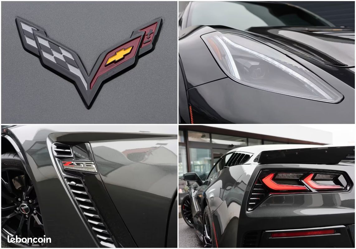 CORVETTE C7 Z06 6.2 V8 659 ch – HUD – Bose – Caméra 360° – Targa Carbone (image 7)