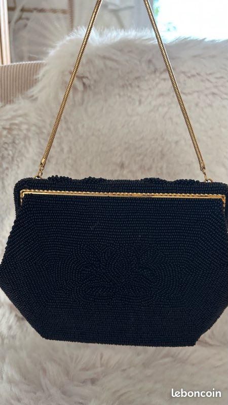 Sac perlé noir (image 2)