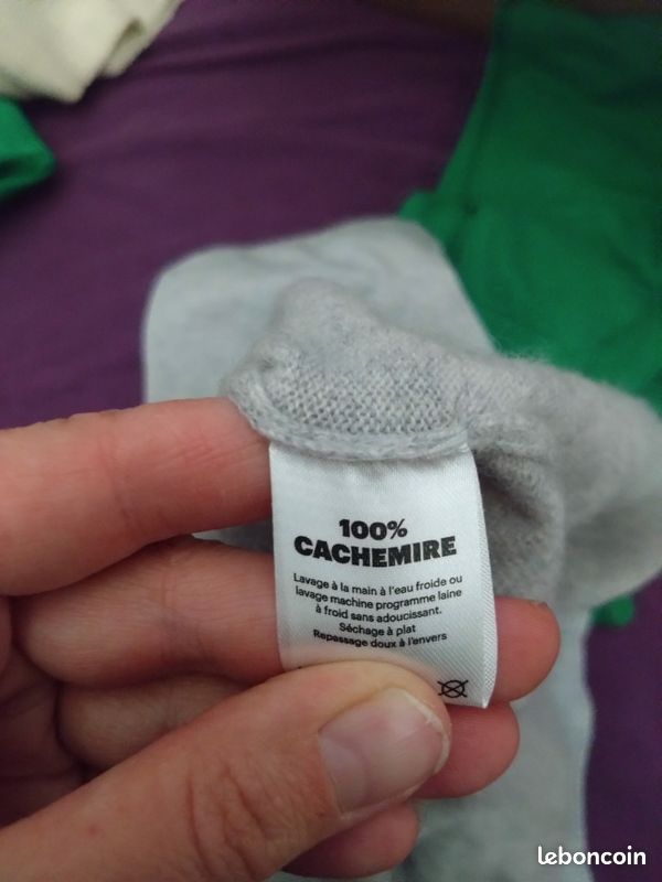Pull From Future S 36 col roulé gris chiné chic (image 7)