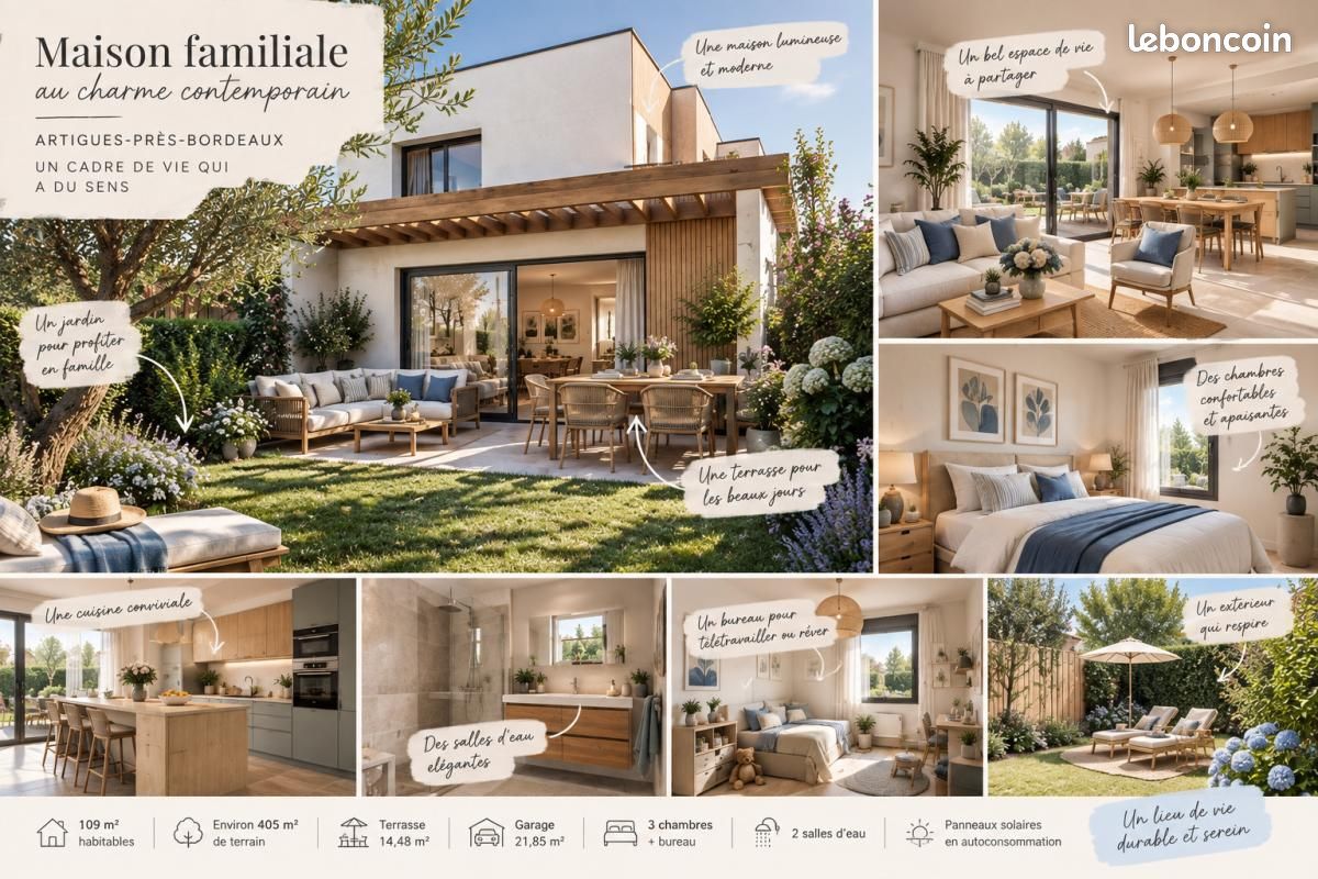 Maison 4 pièces 109 m² · à Artigues-près-Bordeaux · 109 m² · 415 000 €