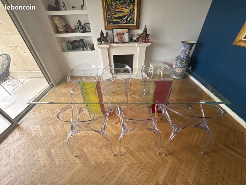 Table Diapo Roche Bobois 6 personnes + 6 chaises Roche Bobois (image 5)