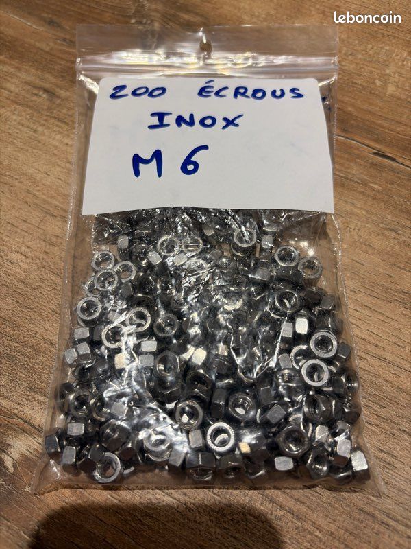 200 écrous inox M6 (image 1)