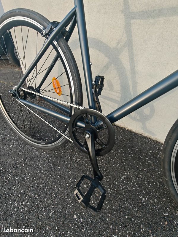 Vélo de ville single speed 500 gris carbone (image 11)