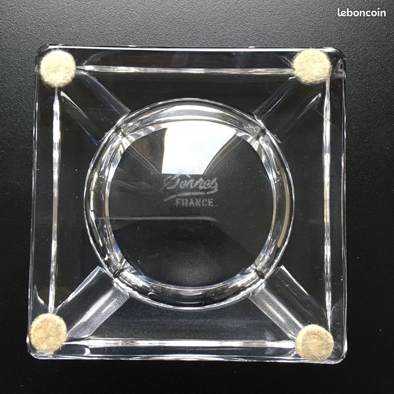 Cendrier Vintage 70s Sèvres Cristal 9x9 cm (image 5)