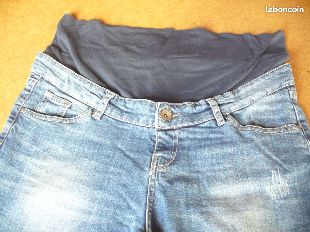 Jeans de grossesse T40 - Vendu à l'unité - 1 Noir 3 Bleus Taille 40 - L · Très bon état (image 13)