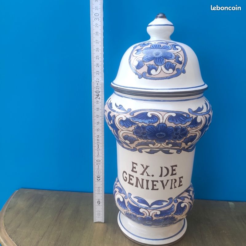 Pot à pharmacie vintage pot apothicaire ancien pot à épices céramique