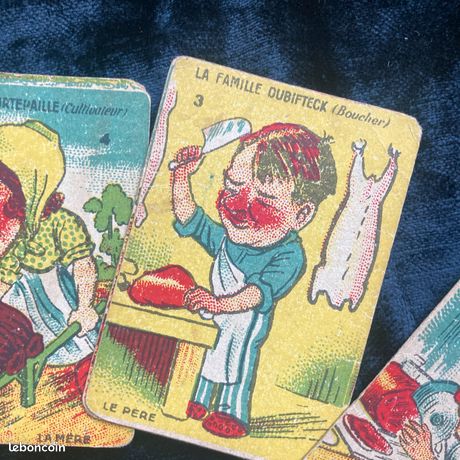 Ancien Jeu Des 7 Familles Les Métiers - Cartes Illustrées Caricatures Début 1900