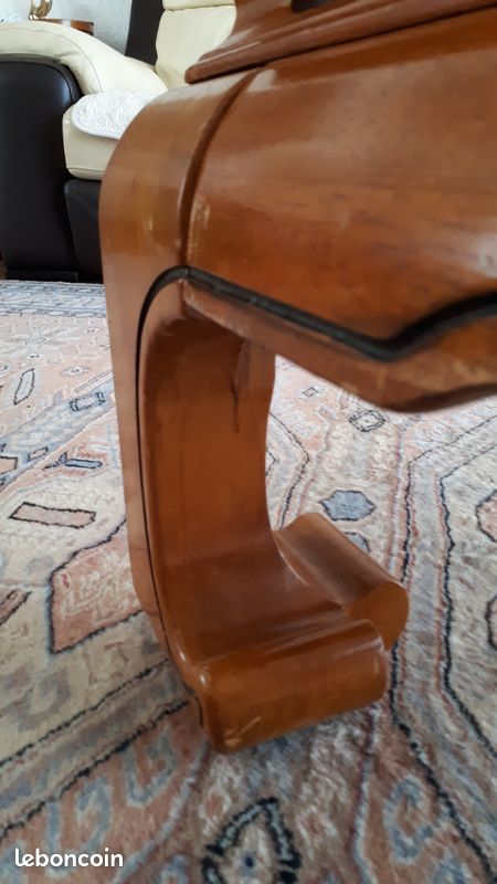 Table basse "Chow Leg style Ming" (100x100) MERISIER Massif (image 3)