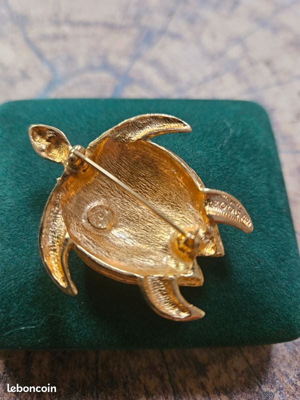 Broche Vintage Tortue En Alpaca - Modèle W400 - Mexique - Occasion Bon état