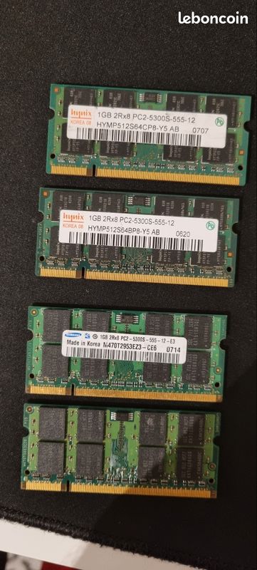 Barette de RAM 1GB PC 2 5300S (image 1)