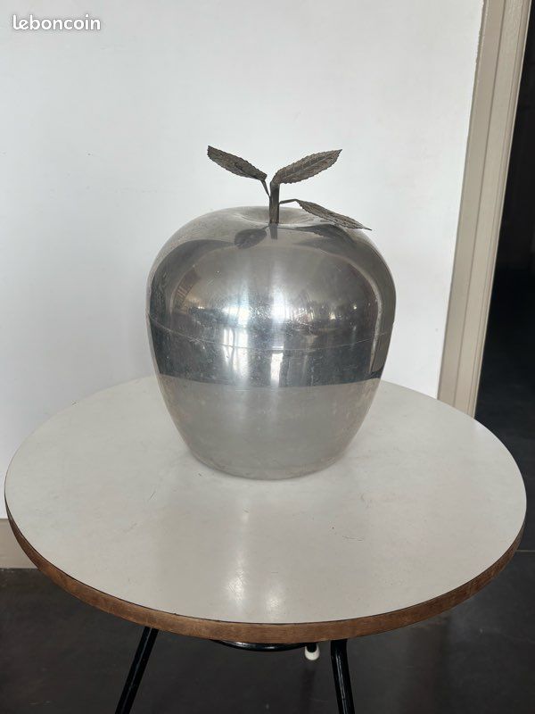 BAC SEAU A Glaçons En Metal Vintage Forme Pomme Stylisee 70'S EUR 75,00 BAC SEAU A Glaçons En Metal Vintage Forme Pomme Stylisee 70'S EUR 75,00