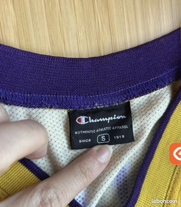 Maillot Jersey basket Nba Los Angeles Lakers Kobe Bryant #24 Champion taille S jaune homme (image 3)