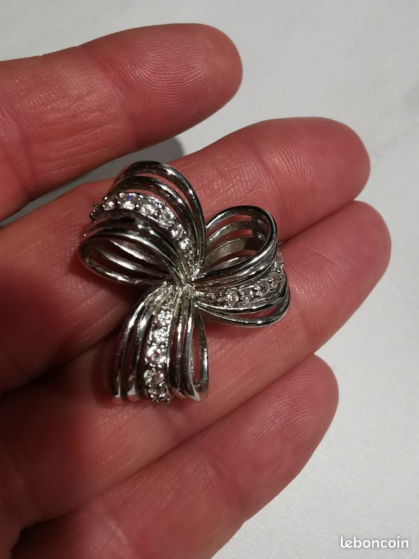 Pendentif argent et zircon (image 3)