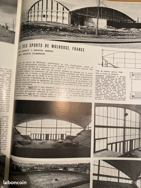 1958 - AA - no 76 - Architecture d’Aujourdhui ( constructions sportives..) (image 7)