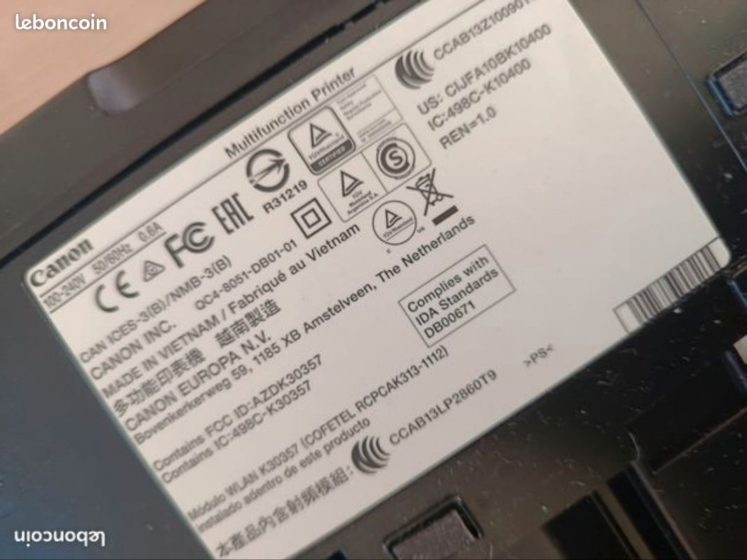 Imprimante Multifonction Canon PIXMA MX - Wi-Fi / Scanner / Copie (image 4)