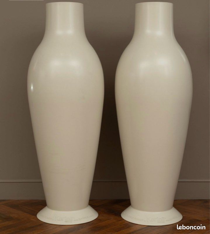 Kartell MISS FLOWER POWER VASE STARCK blanc valeur 650 Engeni Quitllet TB Etat (image 1)