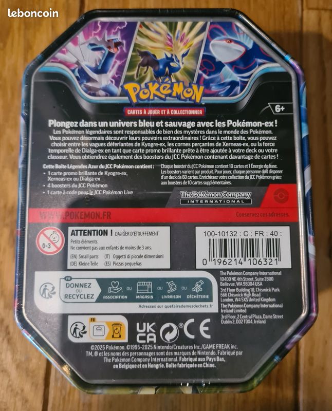 Pokémon TCG : Boîte Azure Legends - Xerneas ex (4 boosters & 1 carte promo Foil Pokémon TCG : Boîte Azure Legends - Xerneas ex (4 boosters & 1 carte promo Foil