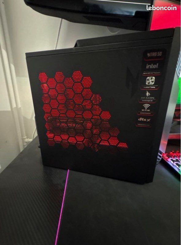 Titre : PC Gaming Acer Nitro RTX 4060 – i5 / 16 Go RAM / 512 Go SSD – Excellent état Description : Je vends mon PC fixe gaming Acer Nitro, en excellent état, utilisé soigneusement pendant 2 an (image 3)