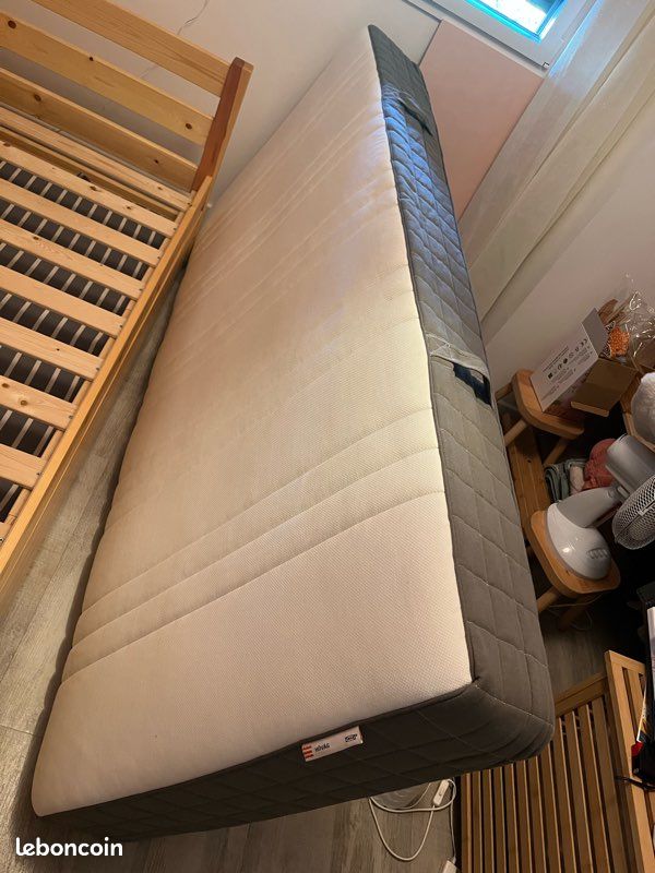 Lit 90x200 avec tiroir et matelas (image 6)
