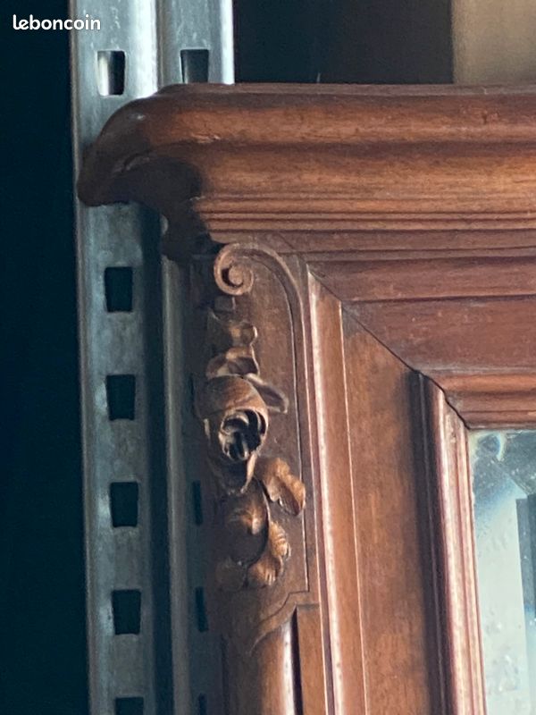 Vieux Miroir bois sculpté (image 3)