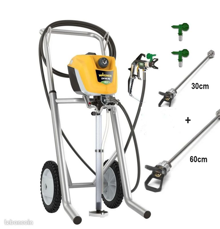 Airless Pistolet Peinture Wagner + Rallonges 30cm et 60cm + kit nettoyage (image 1)