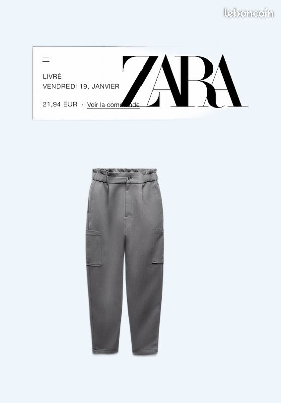 Pantalon Large Pantalon Cargo Zara Femme Pantalon Baggy Cargo Gris