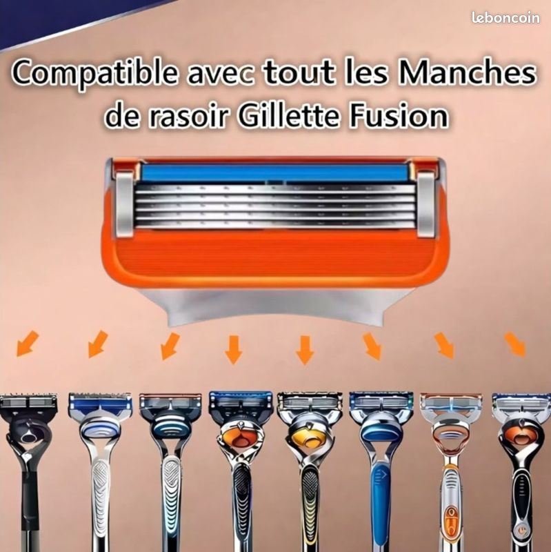 Lot De 16 Lames Gillette Fusion5 / ProGlide - 5 Lames En Acier Inox, Compatibles Avec De Nombreux Rasoirs Homme !