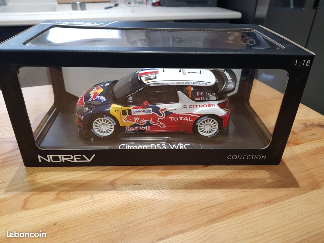 Miniature Norev 1/18 - Citroën DS3 WRC Rallye De France 2013 #1 Sébastien Loeb