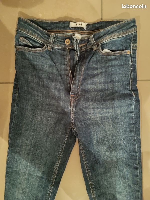 Jean skinny cropped denim brut FILLE. LH (la halle) (image 2)