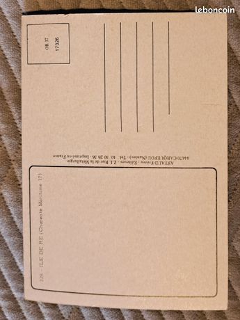 Carte Postale Ancienne (CPA) De L'Île De Ré – Années 60 – Écrite Et En Relief