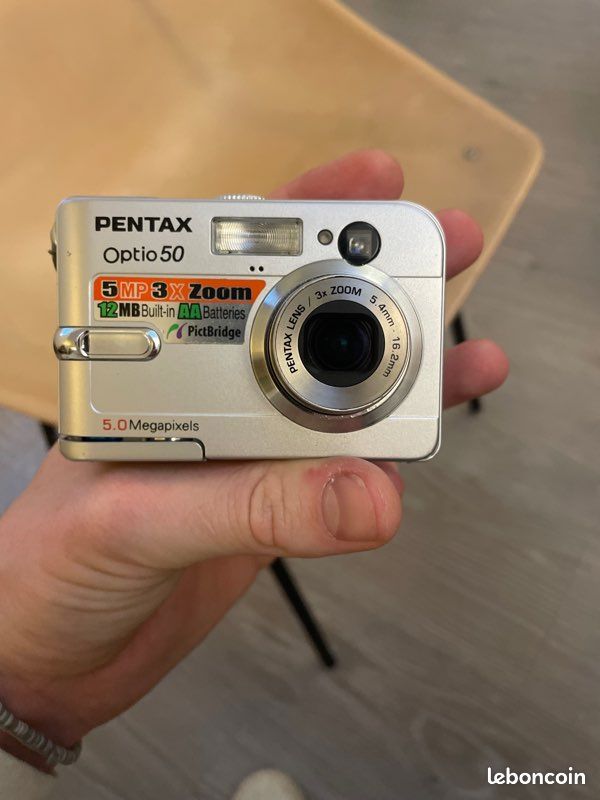 PENTAX Optio 50L – Appareil Photo Numérique Compact 5MP, Zoom 3x, Look Rétro