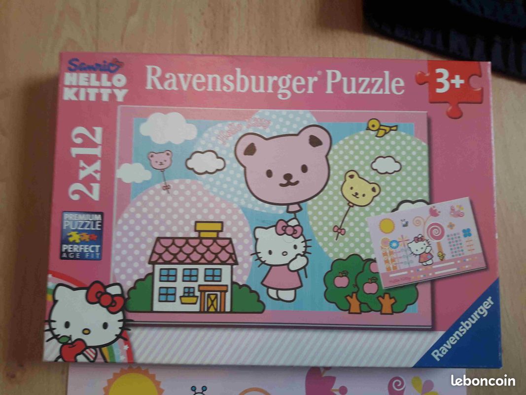 2 puzzles 12 pièces "Hello Kitty" (image 2)