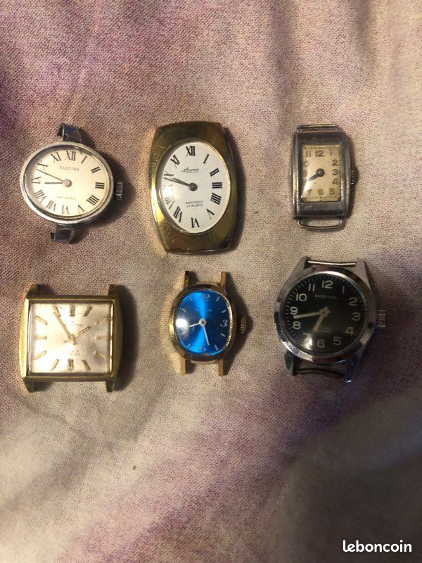 Lots de six magnifiques montres meca vintage (image 1)